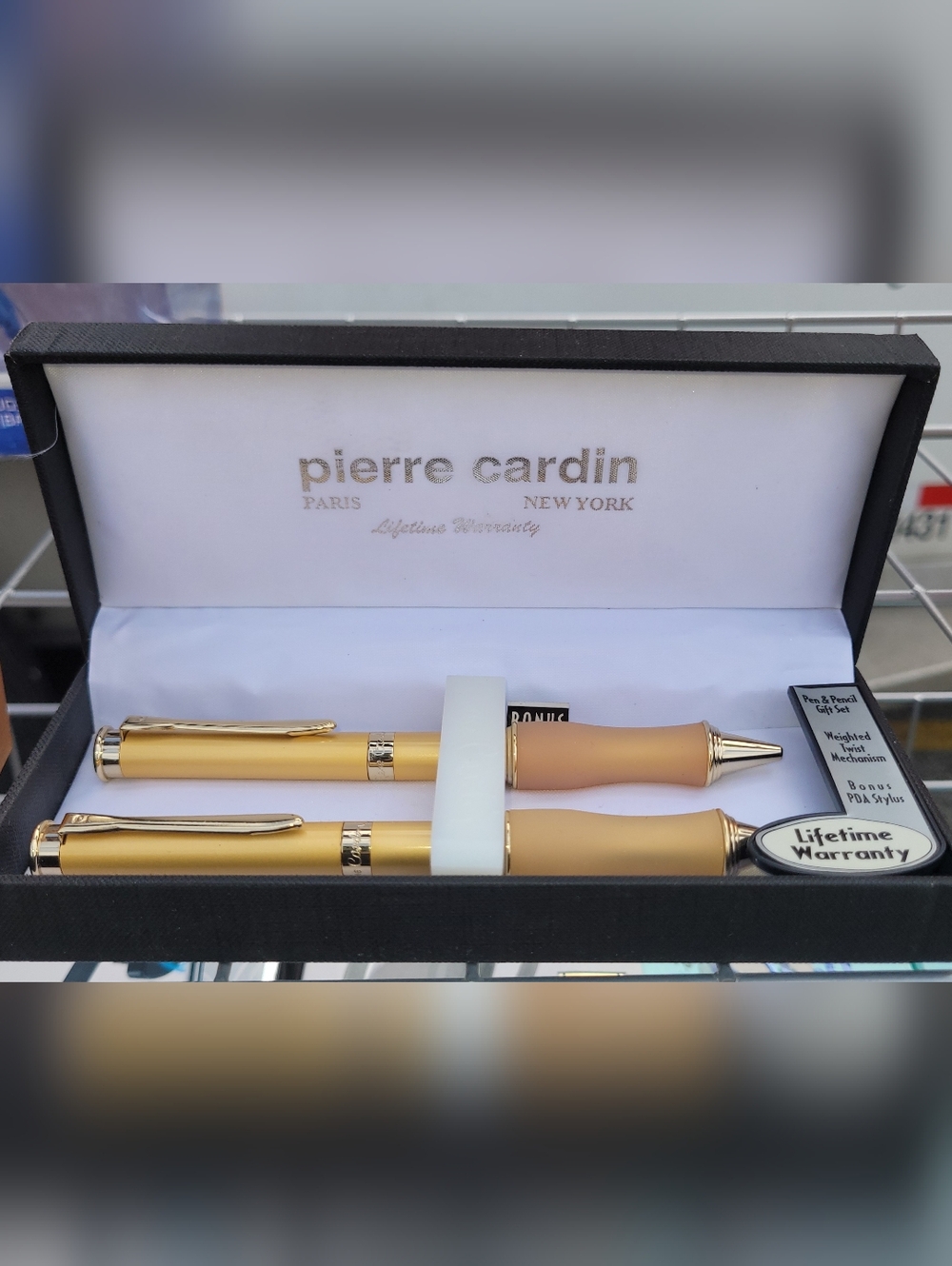 Vintage Pierre Cardin Gold Pens with Matte Peach Grips